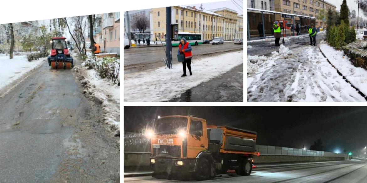 До прибирання Вінниці від снігу залучили майже пів сотні спецавтівок