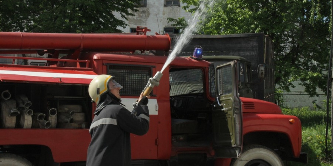 Вінницькі вогнеборці гасили "пожежу" на території Стрижавської колонії