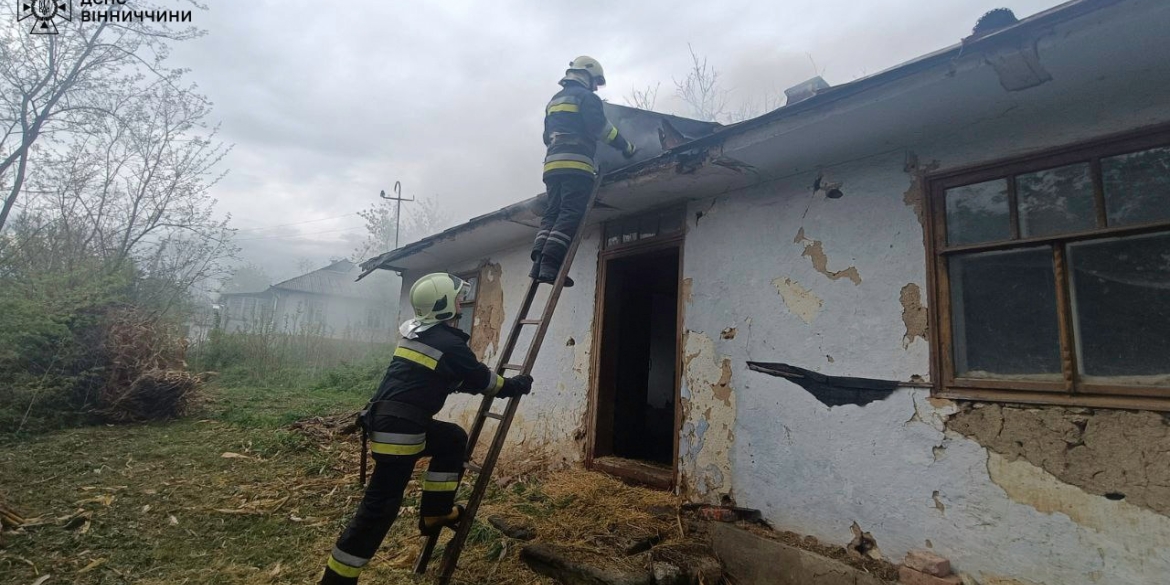 На Вінниччині вогонь знищив господарчу споруду