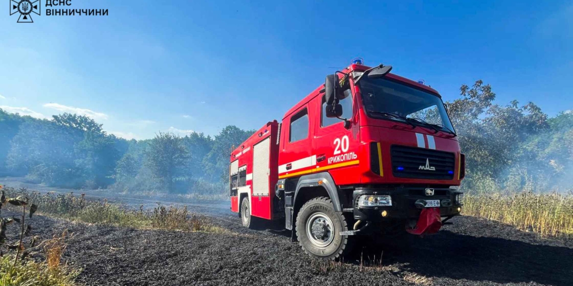 На Вінничині вогнем обпалено майже 8 гектарів землі