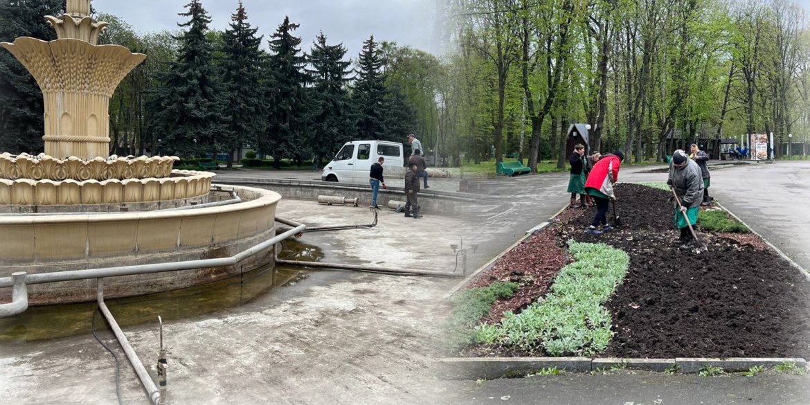 Оновлення фонтанів та квітучі локації: у Вінниці чепурять парки до нового сезону