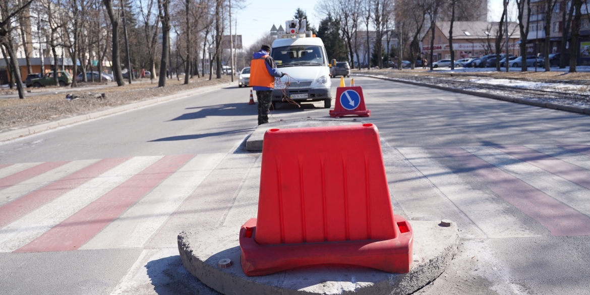 У Вінниці відновили пошкодження на одному з острівців безпеки