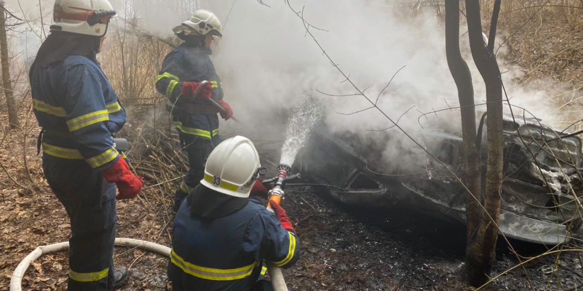 У Гайсинському районі згорів автомобіль