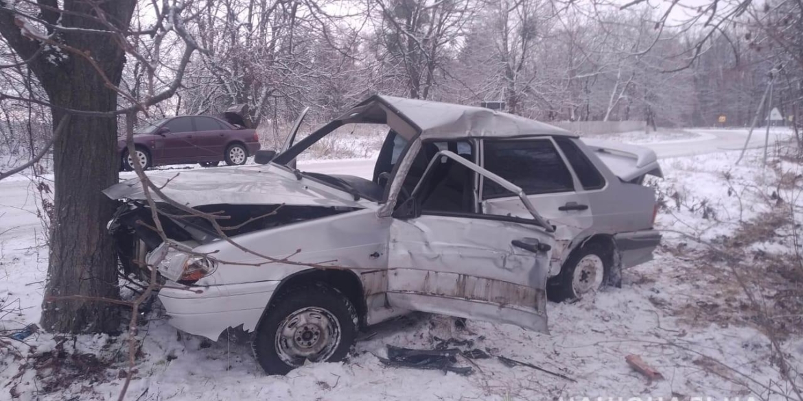 У Шпиківській громаді водій ВАЗа влетів у дерево