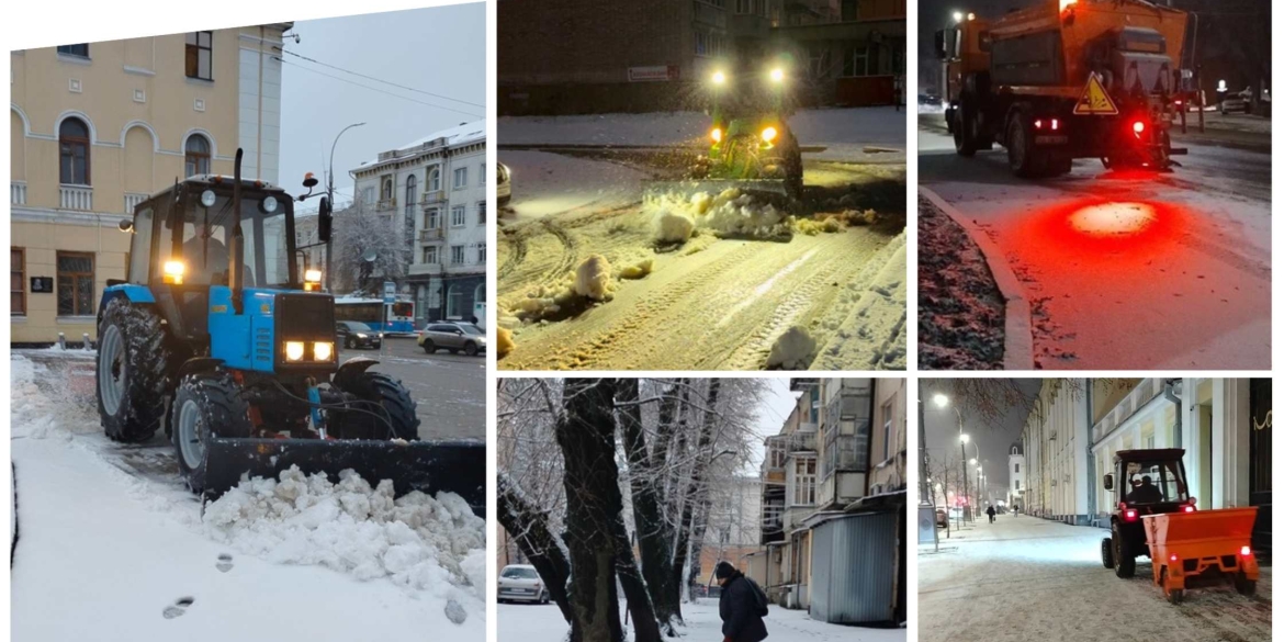 У Вінниці з опівночі розпочали прибирати сніг - обробка протиожеледною сумішшю та розчищення