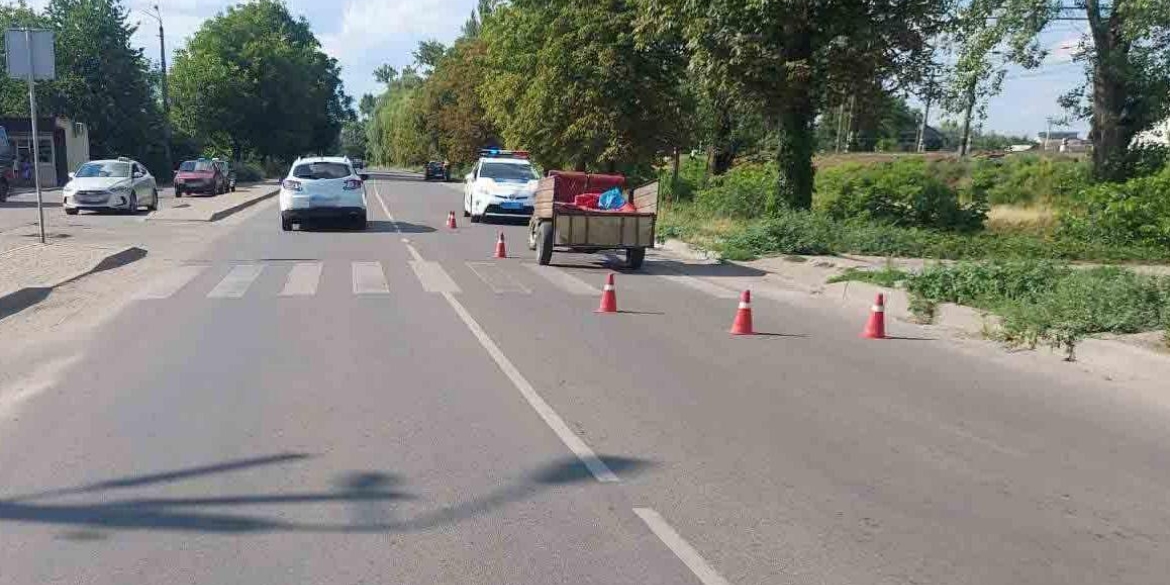 В Козятині водій мотоблока збив на переході вагітну жінку з дитиною