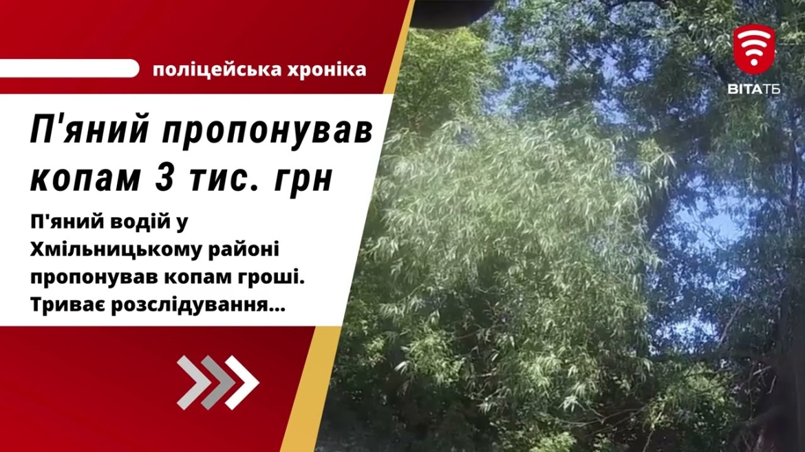 Embedded thumbnail for У Хмільницькій громаді п&#039;яний водій намагався відкупитись за три тис. грн