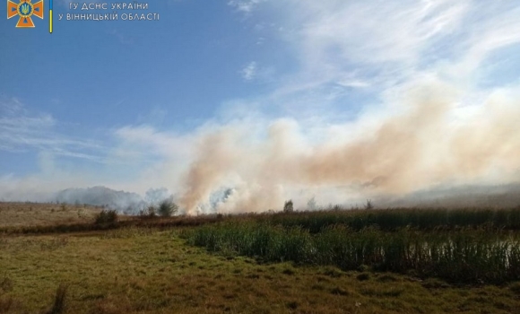 На Вінниччині за добу вигоріло 10 гектарів сухої трави