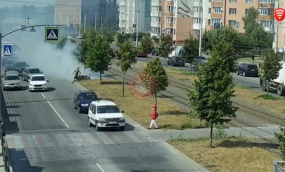 У Вінниці на вул.Келецькій зайнялася суха трава