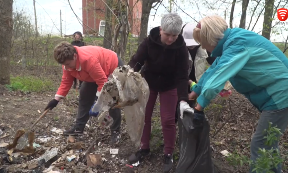 На Хуторі Шевченка влаштували прибирання у лісосмузі