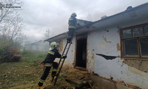 На Вінниччині вогонь знищив господарчу споруду