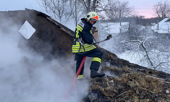 На Вінниччині у ранковій пожежі згоріла тонна сіна 