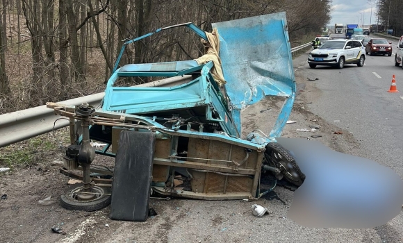 Поблизу Стрижавки вантажівка зіткнулась з трициклом - водій загинув