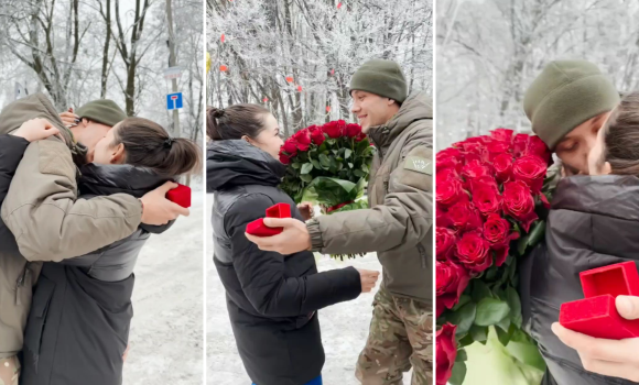 Поліцейські Вінниччини допомогли військовому освідчитись коханій