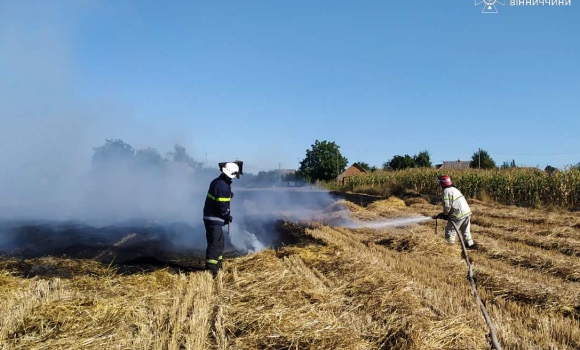 Рятувальники Вінниччини ліквідували 17 пожеж за добу