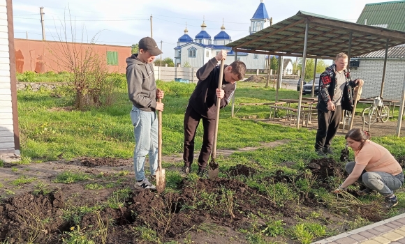 У Сальнику висадили трояндову Алею слави полеглим Героям