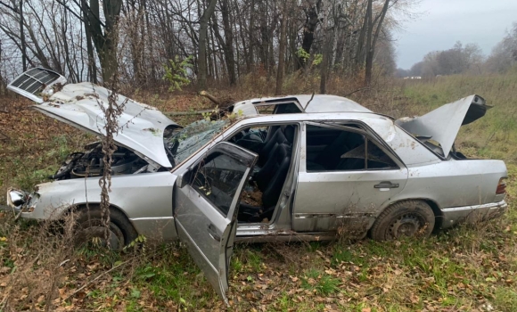 У Вінницькому районі п'яний водій Mercedes з’їхав у кювет