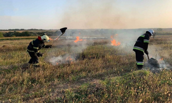 За добу на Вінниччині сталося понад десяток пожеж - горіли поля та будинки