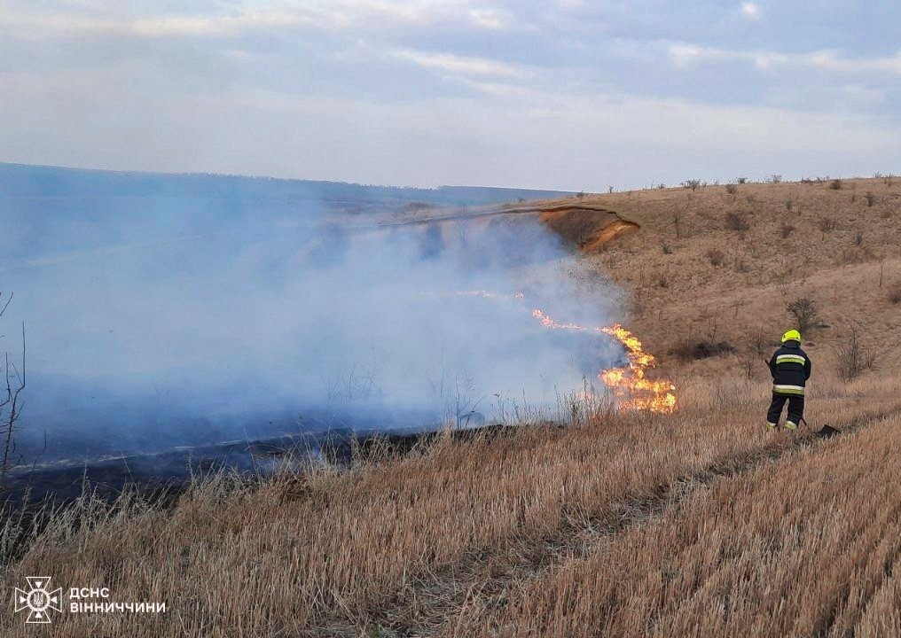 19 загорянь сухої трави, очеретів та сміття сталося на Вінниччині