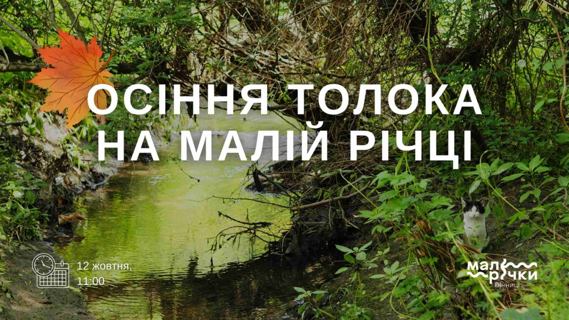 Вінничан запрошують долучитись до осінньої толоки на малій річці Калічі та дізнатись більше про малі річки