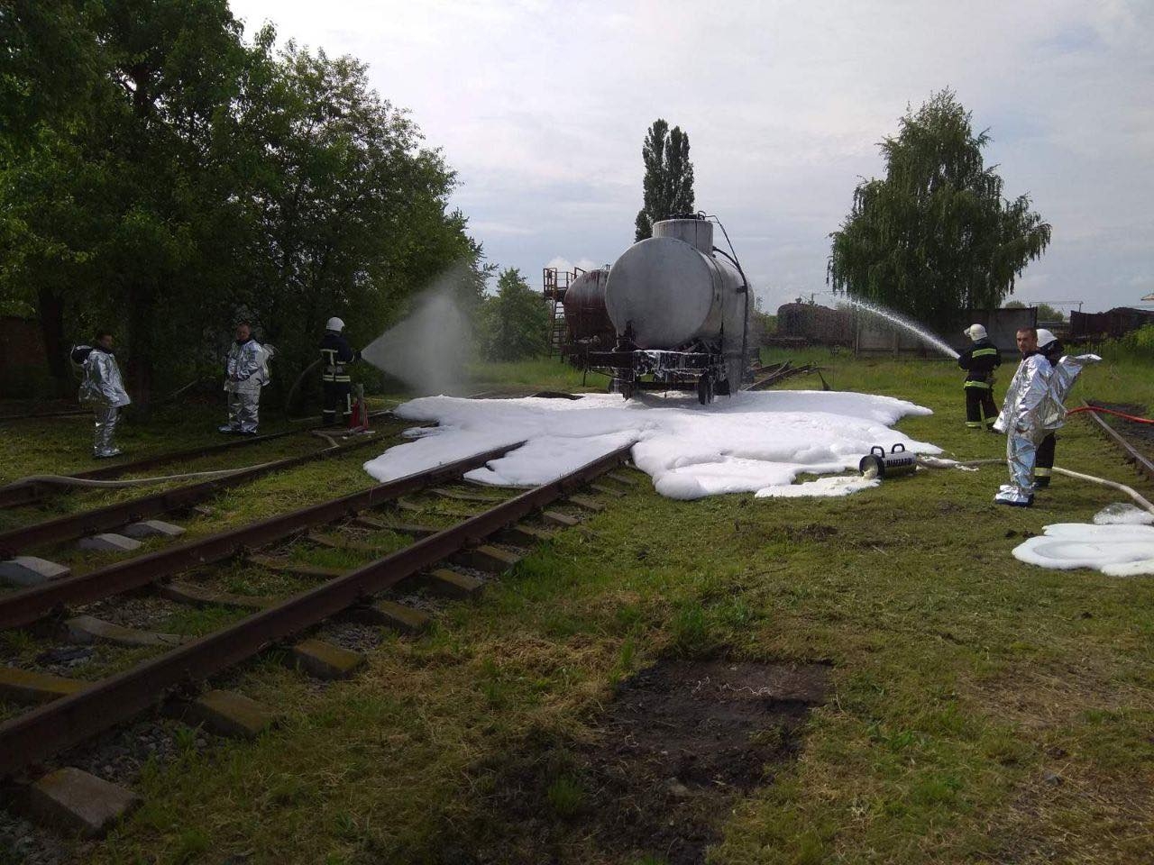 У Козятині рятувальники "гасили пожежу" паливного складу в локомотивному депо  