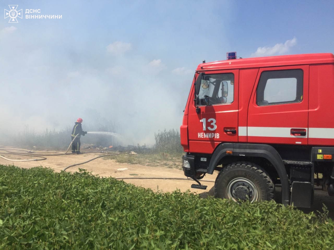 Впродовж дня на Вінниччині ліквідували дев'ять пожеж