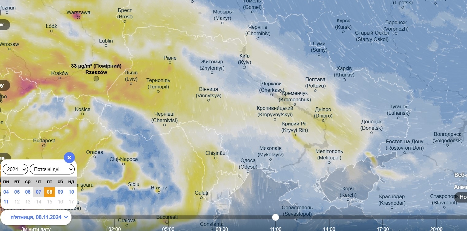 На Вінниччину насувається хмара брудного повітря